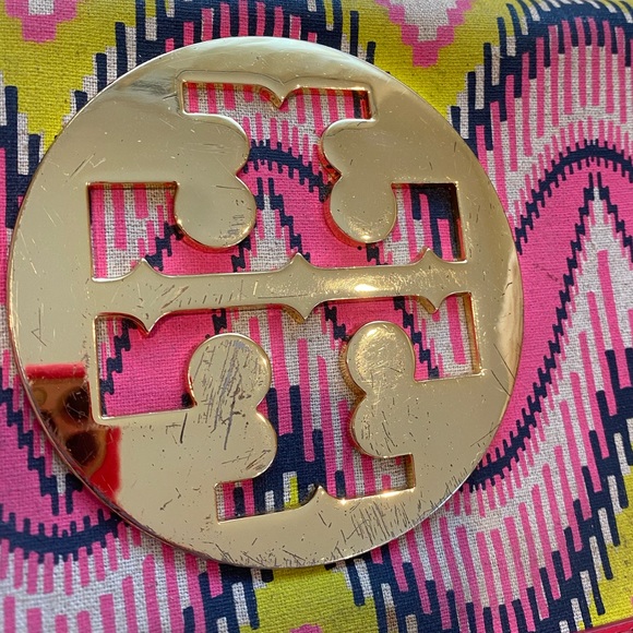 Tory Burch handbag- hot pink zig zag design - Picture 4 of 9